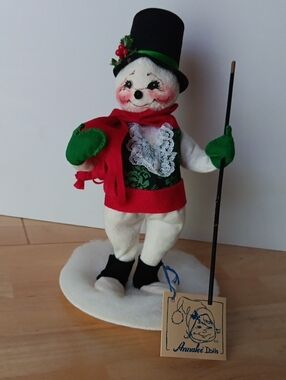 1994 Vtg. Annalee Snowman W/ Tophat 9" Collectible Doll